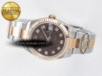 DateJust 31 278271 ARF 1:1 Best Edition 904L Steel Brown Diamonds Dial on SS/RG Oyster Bracelet ETA 2688 - Görsel 9