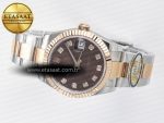 DateJust 31 278271 ARF 1:1 Best Edition 904L Steel Brown Diamonds Dial on SS/RG Oyster Bracelet ETA 2688 - Görsel 9