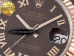 DateJust 31 278271 ARF 1:1 Best Edition 904L Steel Brown Roman Diamonds Dial on SS/RG Jubilee Bracelet ETA 2688 - Görsel 10