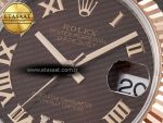 DateJust 31 278271 ARF 1:1 Best Edition 904L Steel Brown Roman Diamonds Dial on SS/RG Jubilee Bracelet ETA 2688 - Görsel 10