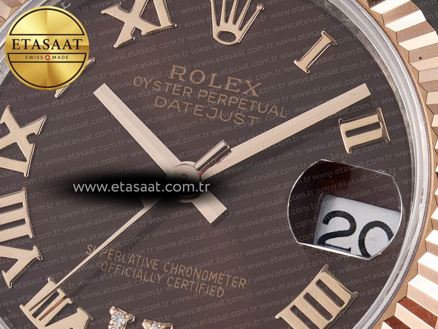 DateJust 31 278271 ARF 1:1 Best Edition 904L Steel Brown Roman Diamonds Dial on SS/RG Jubilee Bracelet ETA 2688 - Görsel 10