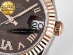 DateJust 31 278271 ARF 1:1 Best Edition 904L Steel Brown Roman Diamonds Dial on SS/RG Jubilee Bracelet ETA 2688 - Görsel 11