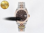 DateJust 31 278271 ARF 1:1 Best Edition 904L Steel Brown Roman Diamonds Dial on SS/RG Jubilee Bracelet ETA 2688 - Görsel 3