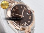 DateJust 31 278271 ARF 1:1 Best Edition 904L Steel Brown Roman Diamonds Dial on SS/RG Jubilee Bracelet ETA 2688 - Görsel 5
