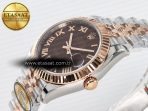 DateJust 31 278271 ARF 1:1 Best Edition 904L Steel Brown Roman Diamonds Dial on SS/RG Jubilee Bracelet ETA 2688 - Görsel 6