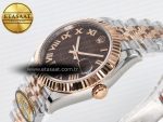DateJust 31 278271 ARF 1:1 Best Edition 904L Steel Brown Roman Diamonds Dial on SS/RG Jubilee Bracelet ETA 2688 - Görsel 6
