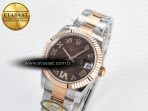 DateJust 31 278271 ARF 1:1 Best Edition 904L Steel Brown Roman Diamonds Dial on SS/RG Oyster Bracelet ETA 2688