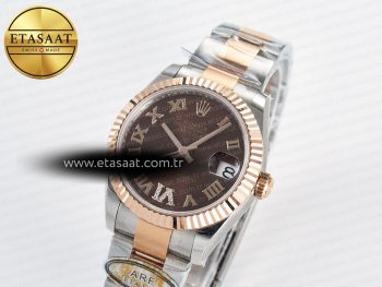 DateJust 31 278271 ARF 1:1 Best Edition 904L Steel Brown Roman Diamonds Dial on SS/RG Oyster Bracelet ETA 2688