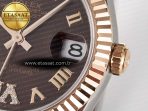 DateJust 31 278271 ARF 1:1 Best Edition 904L Steel Brown Roman Diamonds Dial on SS/RG Oyster Bracelet ETA 2688 - Görsel 11