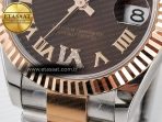 DateJust 31 278271 ARF 1:1 Best Edition 904L Steel Brown Roman Diamonds Dial on SS/RG Oyster Bracelet ETA 2688 - Görsel 12