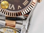 DateJust 31 278271 ARF 1:1 Best Edition 904L Steel Brown Roman Diamonds Dial on SS/RG Oyster Bracelet ETA 2688 - Görsel 13