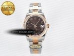 DateJust 31 278271 ARF 1:1 Best Edition 904L Steel Brown Roman Diamonds Dial on SS/RG Oyster Bracelet ETA 2688 - Görsel 3