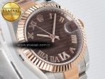 DateJust 31 278271 ARF 1:1 Best Edition 904L Steel Brown Roman Diamonds Dial on SS/RG Oyster Bracelet ETA 2688 - Görsel 5