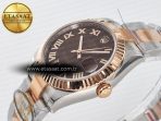 DateJust 31 278271 ARF 1:1 Best Edition 904L Steel Brown Roman Diamonds Dial on SS/RG Oyster Bracelet ETA 2688 - Görsel 6