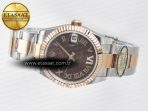 DateJust 31 278271 ARF 1:1 Best Edition 904L Steel Brown Roman Diamonds Dial on SS/RG Oyster Bracelet ETA 2688 - Görsel 9