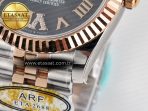 DateJust 31 278271 ARF 1:1 Best Edition 904L Steel Gray Roman Diamonds Dial on SS/RG Jubilee Bracelet ETA 2688 - Görsel 13