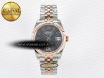 DateJust 31 278271 ARF 1:1 Best Edition 904L Steel Gray Roman Diamonds Dial on SS/RG Jubilee Bracelet ETA 2688 - Görsel 3