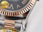 DateJust 31 278271 ARF 1:1 Best Edition 904L Steel Gray Roman Diamonds Dial on SS/RG Oyster Bracelet ETA 2688 - Görsel 13