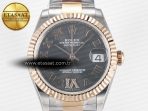 DateJust 31 278271 ARF 1:1 Best Edition 904L Steel Gray Roman Diamonds Dial on SS/RG Oyster Bracelet ETA 2688 - Görsel 4