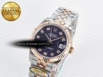 DateJust 31 278271 ARF 1:1 Best Edition 904L Steel Purple Diamonds Dial on SS/RG Jubilee Bracelet ETA 2688