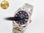 DateJust 31 278271 ARF 1:1 Best Edition 904L Steel Purple Diamonds Dial on SS/RG Jubilee Bracelet ETA 2688