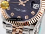 DateJust 31 278271 ARF 1:1 Best Edition 904L Steel Purple Diamonds Dial on SS/RG Jubilee Bracelet ETA 2688 - Görsel 12