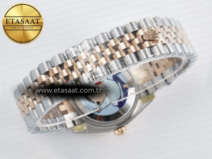 DateJust 31 278271 ARF 1:1 Best Edition 904L Steel Purple Diamonds Dial on SS/RG Jubilee Bracelet ETA 2688 - Görsel 16