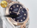 DateJust 31 278271 ARF 1:1 Best Edition 904L Steel Purple Diamonds Dial on SS/RG Jubilee Bracelet ETA 2688 - Görsel 5