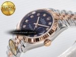 DateJust 31 278271 ARF 1:1 Best Edition 904L Steel Purple Diamonds Dial on SS/RG Jubilee Bracelet ETA 2688 - Görsel 6