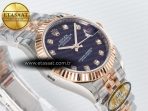 DateJust 31 278271 ARF 1:1 Best Edition 904L Steel Purple Diamonds Dial on SS/RG Jubilee Bracelet ETA 2688 - Görsel 7