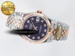 DateJust 31 278271 ARF 1:1 Best Edition 904L Steel Purple Diamonds Dial on SS/RG Jubilee Bracelet ETA 2688 - Görsel 9