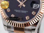 DateJust 31 278271 ARF 1:1 Best Edition 904L Steel Purple Diamonds Dial on SS/RG Oyster Bracelet ETA 2688 - Görsel 12
