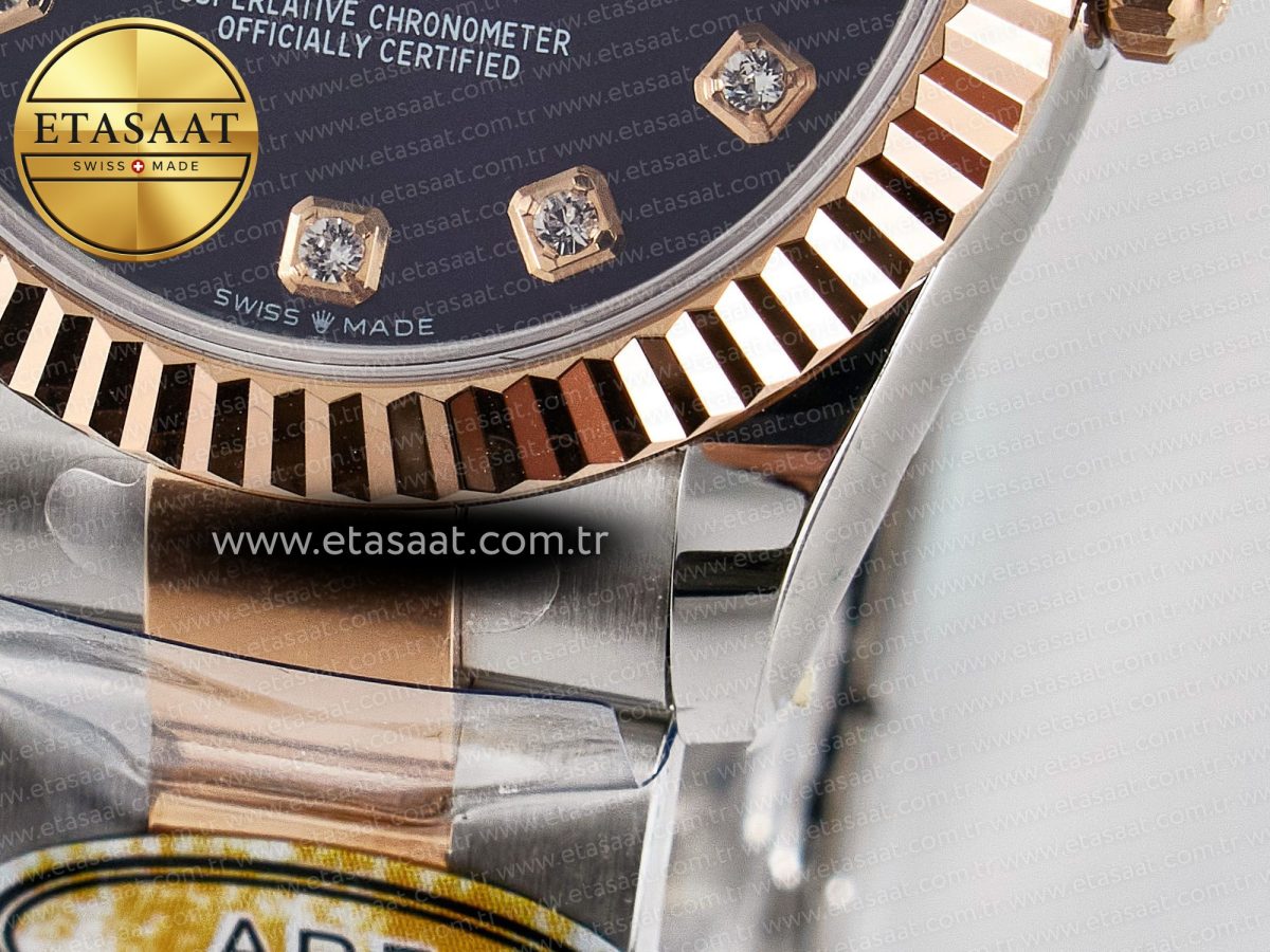 DateJust 31 278271 ARF 1:1 Best Edition 904L Steel Purple Diamonds Dial on SS/RG Oyster Bracelet ETA 2688 - Görsel 13