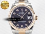 DateJust 31 278271 ARF 1:1 Best Edition 904L Steel Purple Diamonds Dial on SS/RG Oyster Bracelet ETA 2688 - Görsel 4