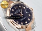 DateJust 31 278271 ARF 1:1 Best Edition 904L Steel Purple Diamonds Dial on SS/RG Oyster Bracelet ETA 2688 - Görsel 5