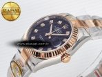 DateJust 31 278271 ARF 1:1 Best Edition 904L Steel Purple Diamonds Dial on SS/RG Oyster Bracelet ETA 2688 - Görsel 6