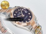 DateJust 31 278271 ARF 1:1 Best Edition 904L Steel Purple Diamonds Dial on SS/RG Oyster Bracelet ETA 2688 - Görsel 7
