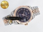 DateJust 31 278271 ARF 1:1 Best Edition 904L Steel Purple Roman Diamonds Dial on SS/RG Jubilee Bracelet ETA 2688 - Görsel 8