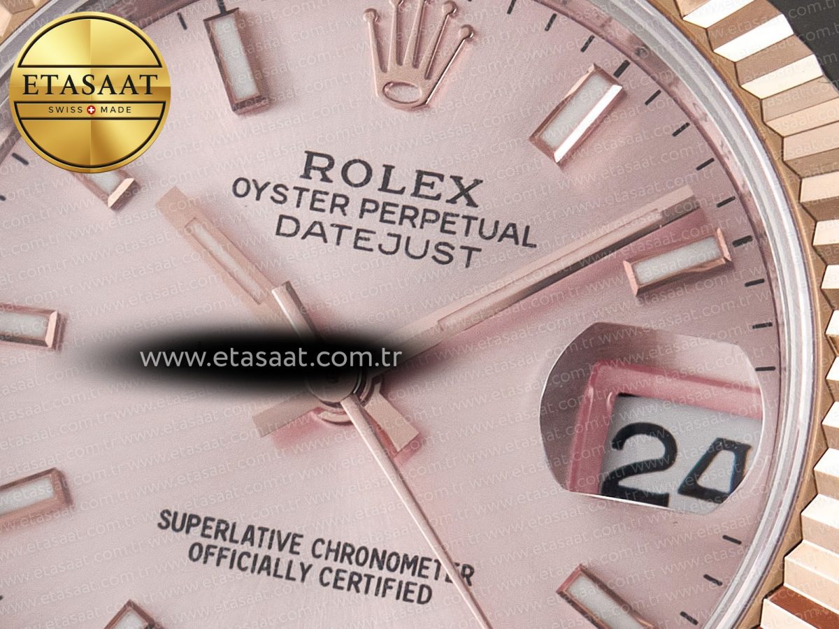 DateJust 31 278271 ARF 1:1 Best Edition 904L Steel RG Dial Stick Marker on SS/RG Jubilee Bracelet ETA 2688 - Görsel 10