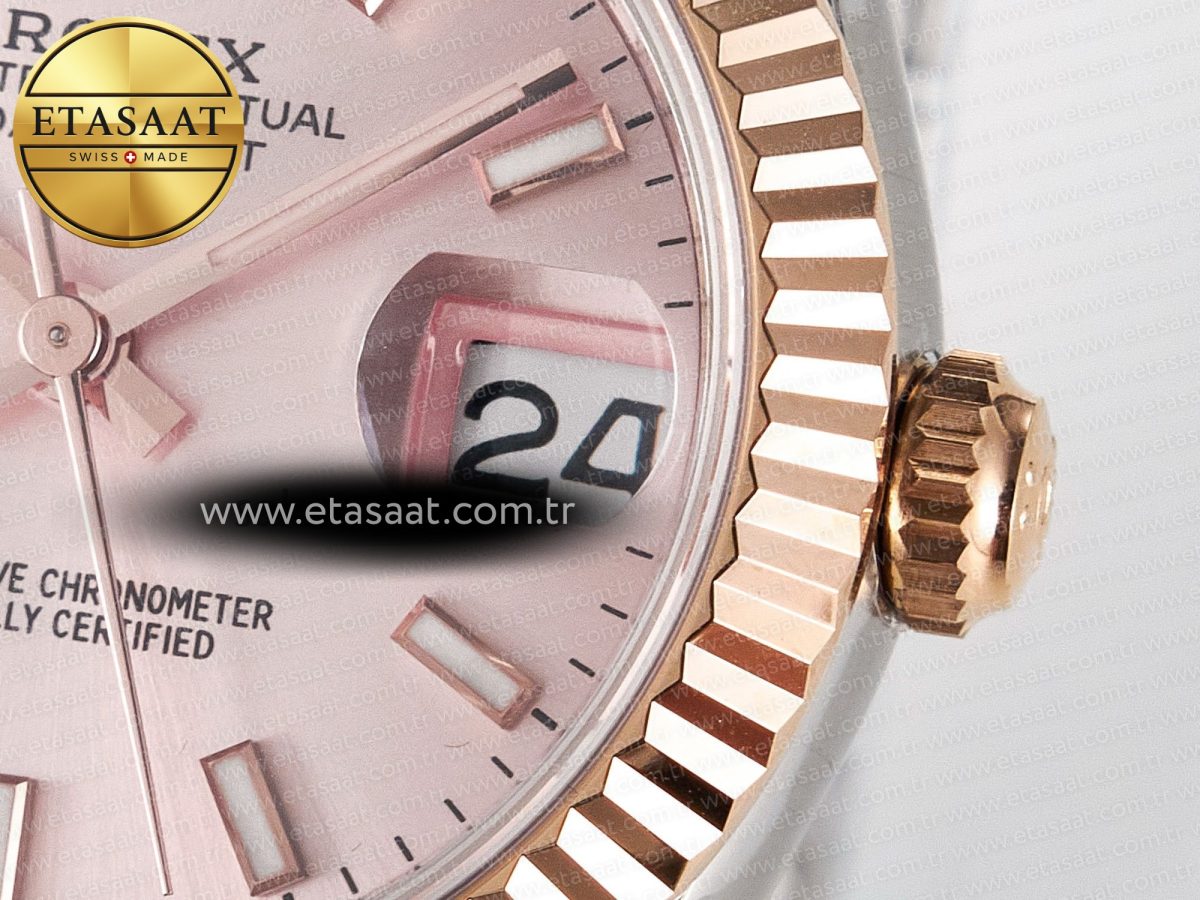 DateJust 31 278271 ARF 1:1 Best Edition 904L Steel RG Dial Stick Marker on SS/RG Jubilee Bracelet ETA 2688 - Görsel 11