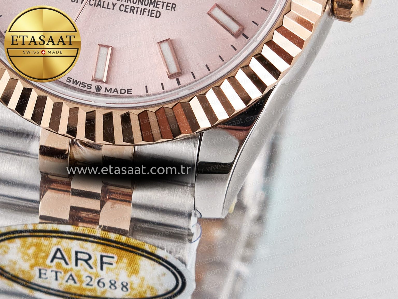 DateJust 31 278271 ARF 1:1 Best Edition 904L Steel RG Dial Stick Marker on SS/RG Jubilee Bracelet ETA 2688 - Görsel 13