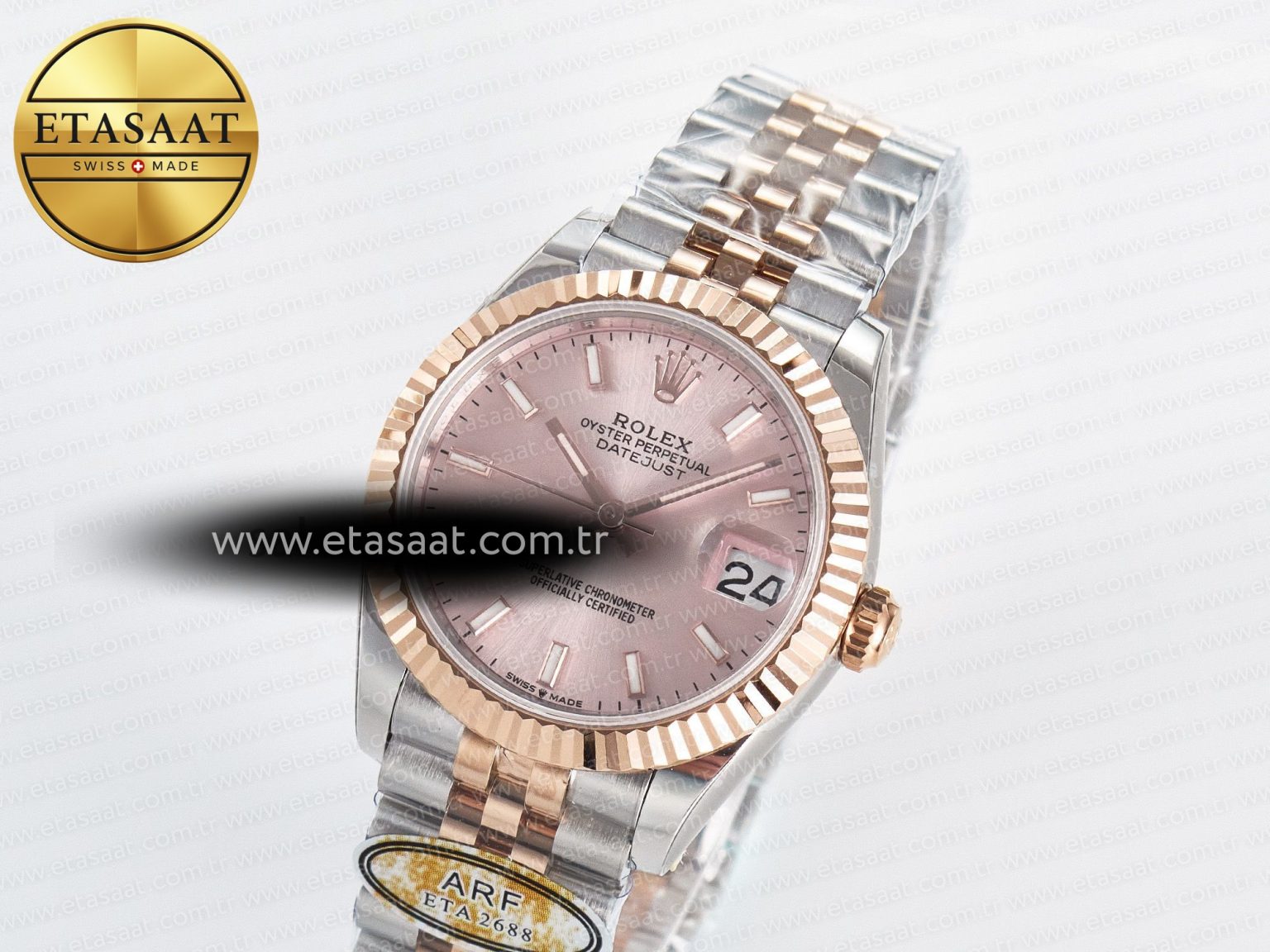 DateJust 31 278271 ARF 1:1 Best Edition 904L Steel RG Dial Stick Marker on SS/RG Jubilee Bracelet ETA 2688 - Görsel 2