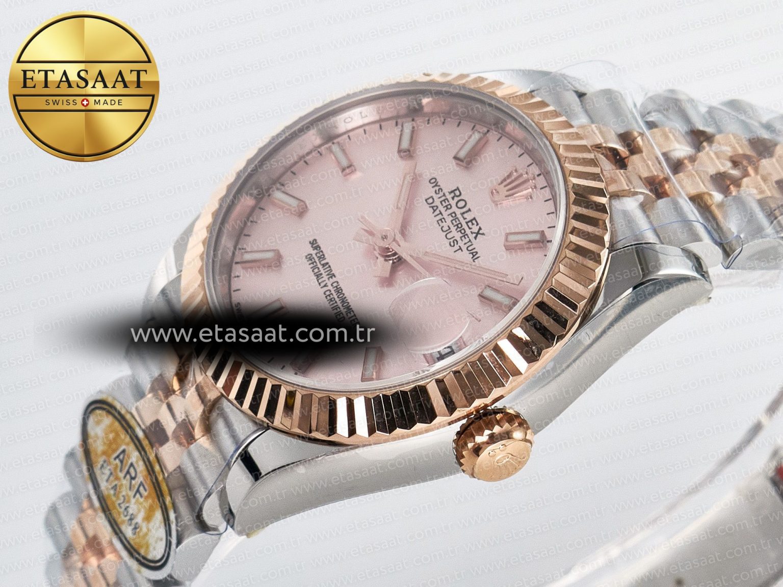 DateJust 31 278271 ARF 1:1 Best Edition 904L Steel RG Dial Stick Marker on SS/RG Jubilee Bracelet ETA 2688 - Görsel 6