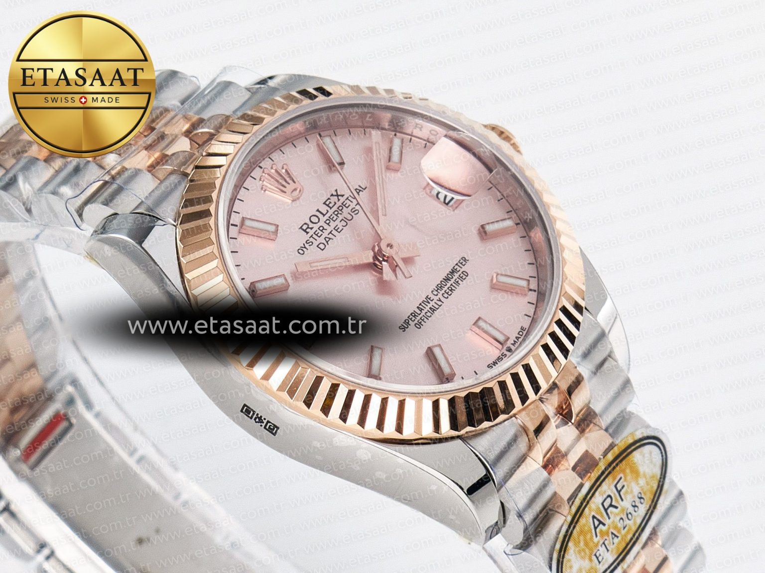 DateJust 31 278271 ARF 1:1 Best Edition 904L Steel RG Dial Stick Marker on SS/RG Jubilee Bracelet ETA 2688 - Görsel 7
