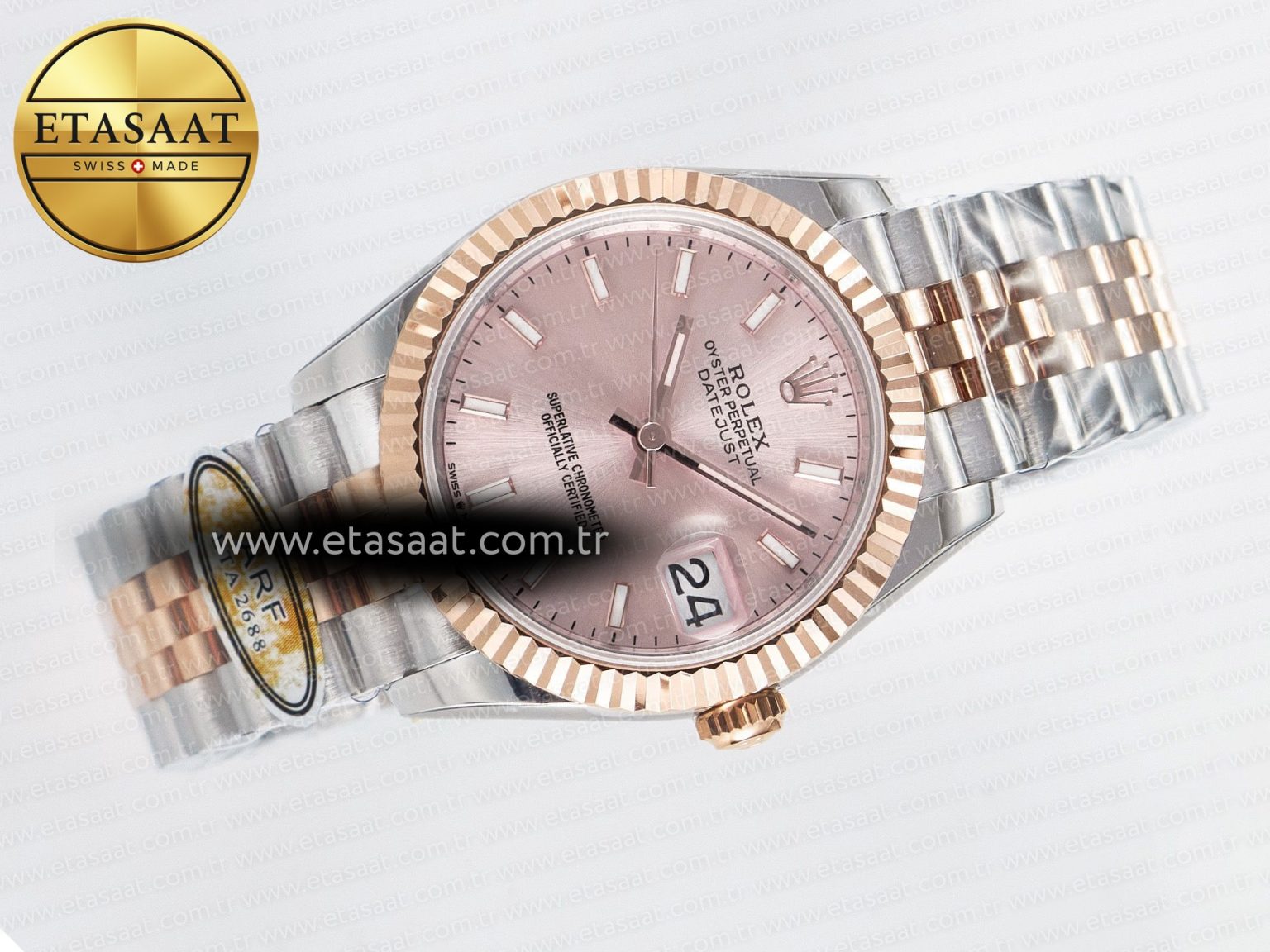 DateJust 31 278271 ARF 1:1 Best Edition 904L Steel RG Dial Stick Marker on SS/RG Jubilee Bracelet ETA 2688 - Görsel 8