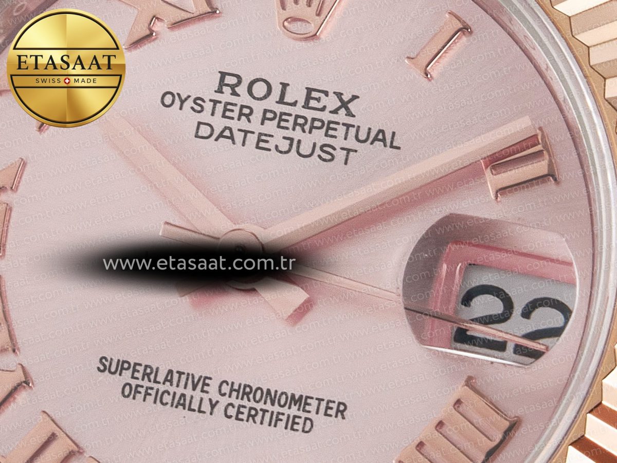 DateJust 31 278271 ARF 1:1 Best Edition 904L Steel RG Dial Stick Marker on SS/RG Oyster Bracelet ETA 2688 - Görsel 10