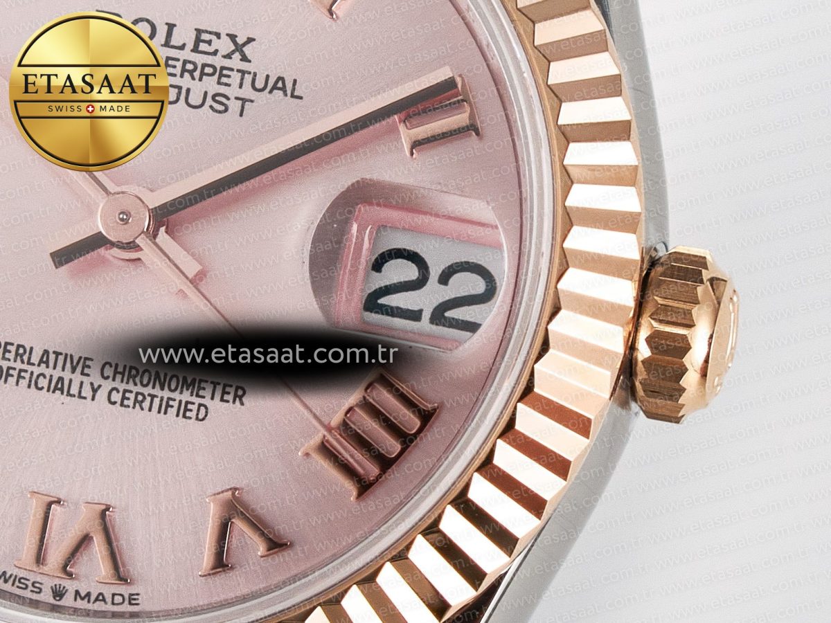 DateJust 31 278271 ARF 1:1 Best Edition 904L Steel RG Dial Stick Marker on SS/RG Oyster Bracelet ETA 2688 - Görsel 11