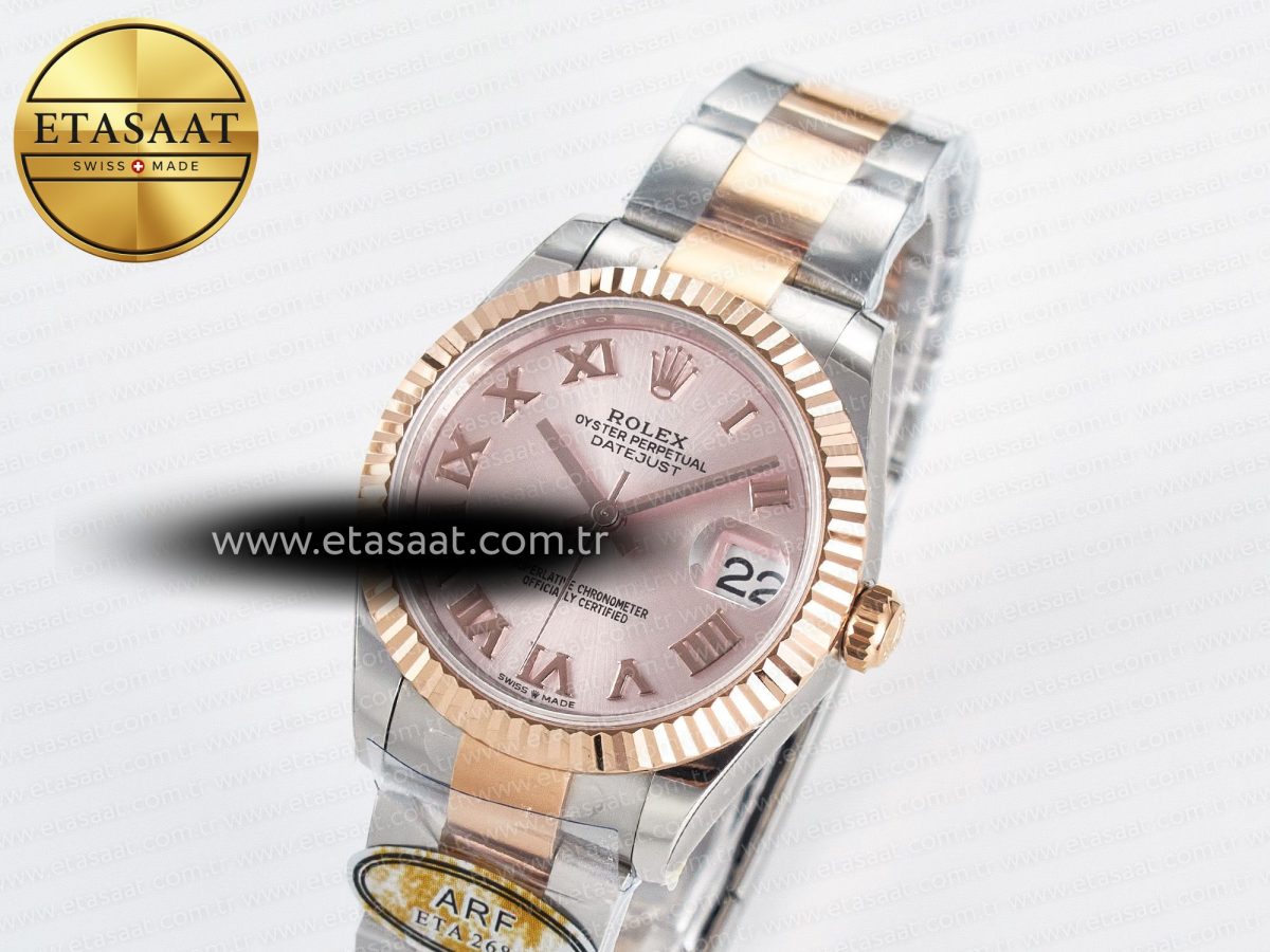DateJust 31 278271 ARF 1:1 Best Edition 904L Steel RG Dial Stick Marker on SS/RG Oyster Bracelet ETA 2688 - Görsel 2