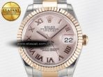 DateJust 31 278271 ARF 1:1 Best Edition 904L Steel RG Dial Stick Marker on SS/RG Oyster Bracelet ETA 2688 - Görsel 4