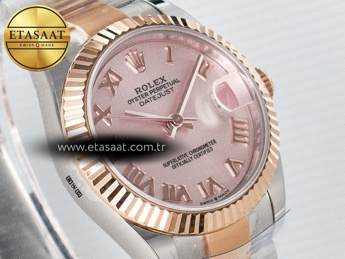 DateJust 31 278271 ARF 1:1 Best Edition 904L Steel RG Dial Stick Marker on SS/RG Oyster Bracelet ETA 2688 - Görsel 5